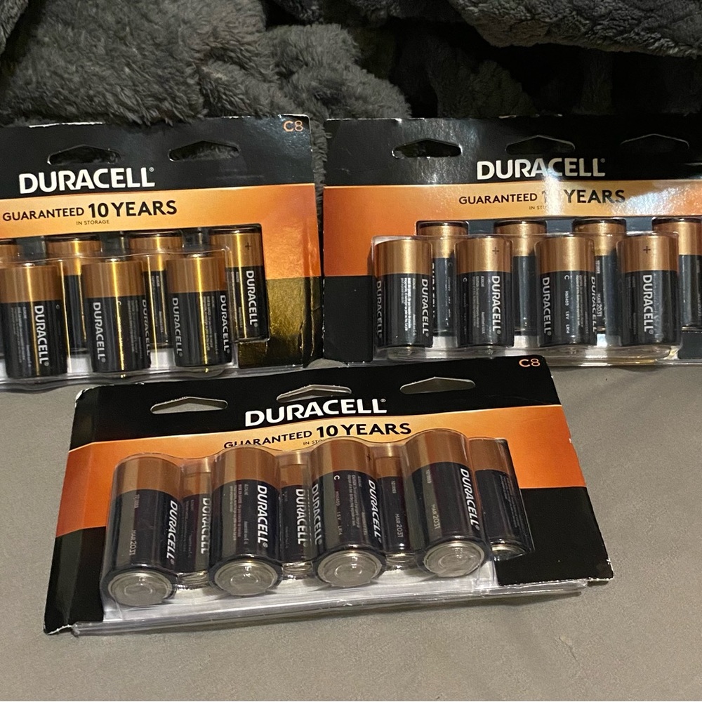 Duracell Coppertop C Batteries, 8 Count Pack x 3 packs